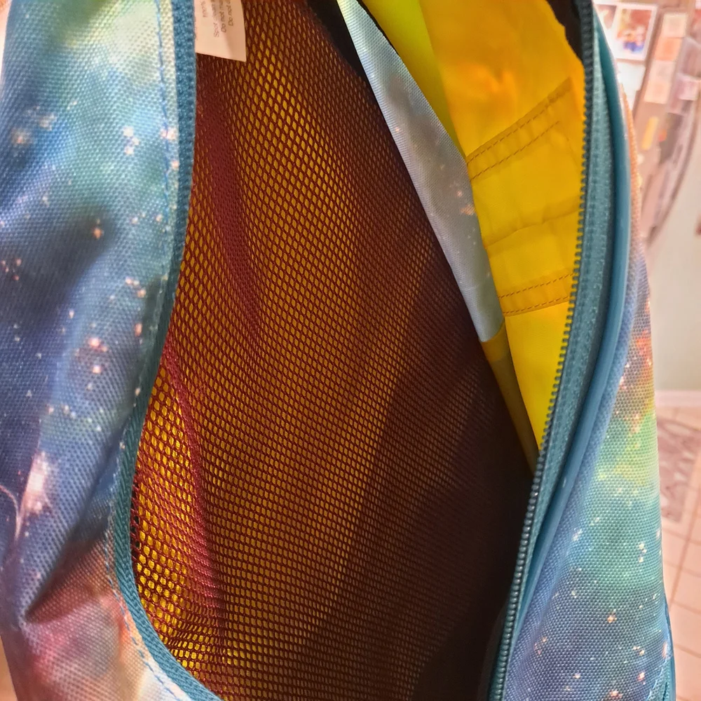 KAVU Galaxy Paxton Pack Stargaze Teal Rope Sling Backpack Travel Hiking Outdoor - Picture 6 of 8